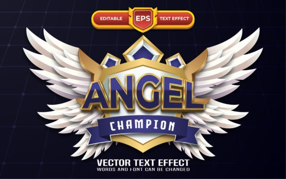 Angel 3D Game Logo with Text Effect: Bold Branding for Creators