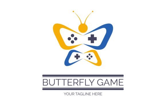 Butterfly Game Controller Logo Template: A Creative Design Asset