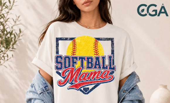 Celebrate Game Day with the Softball Mama Vintage Design