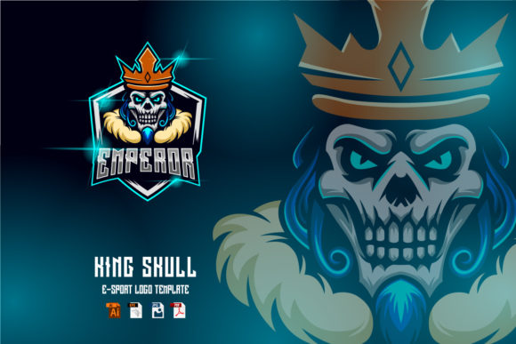 Emperor Skull Game E-Sport Logo Design: A Visual Identity for Victory