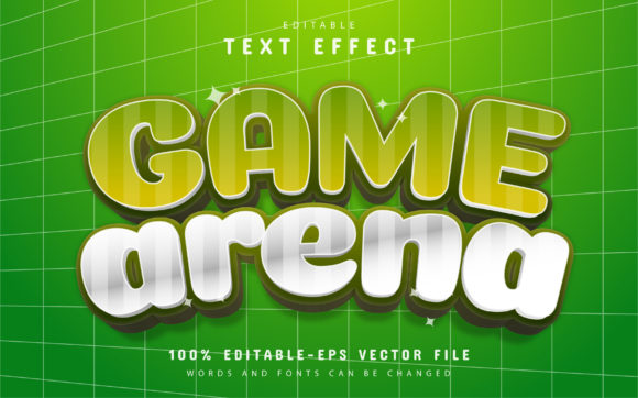 Game Arena Cartoon Text Effect: A Playful Vector Asset