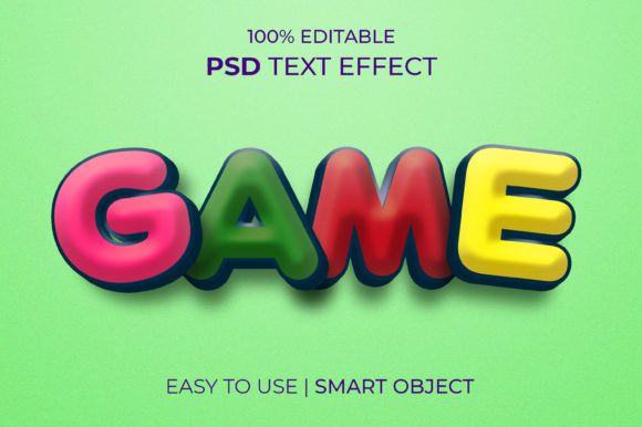 GAME Editable 3D Text Effect: Instant Impact for Your Designs