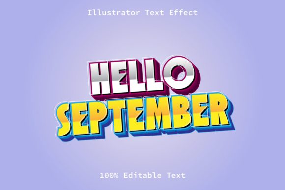 Hello September Modern Game Cartoon: A Playful Font Effect