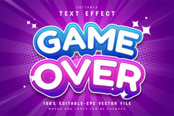 Level Up Your Designs with the Game over Cartoon Text Effect