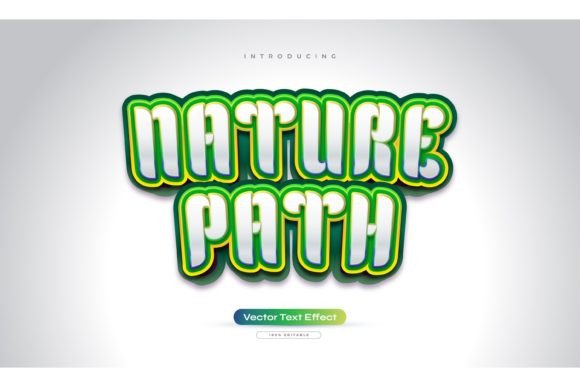 Nature Path Text with Game Style: A Creative Design Asset