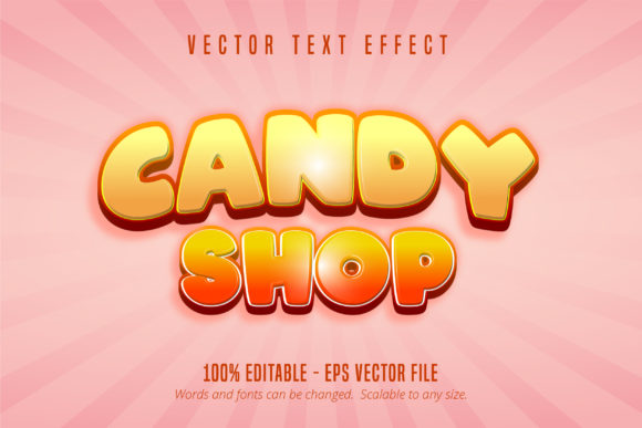 Playful Candy Shop Text: A Sweet Game Style Effect