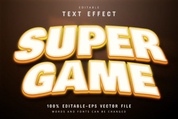 Super Game Text Effect with Gradient: A Bold Vector Design