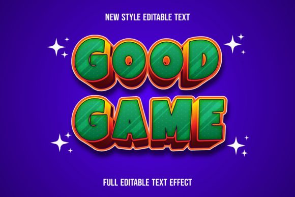 Text Effect-good Game: Vector Typography for Modern Designers