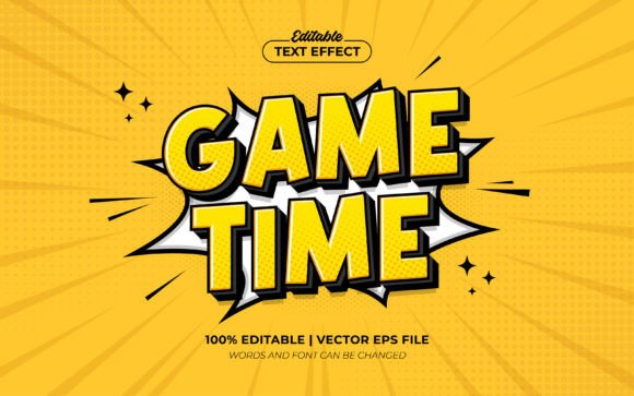 Unleash Playful Energy with Game Time 3D Cartoon Pop Art